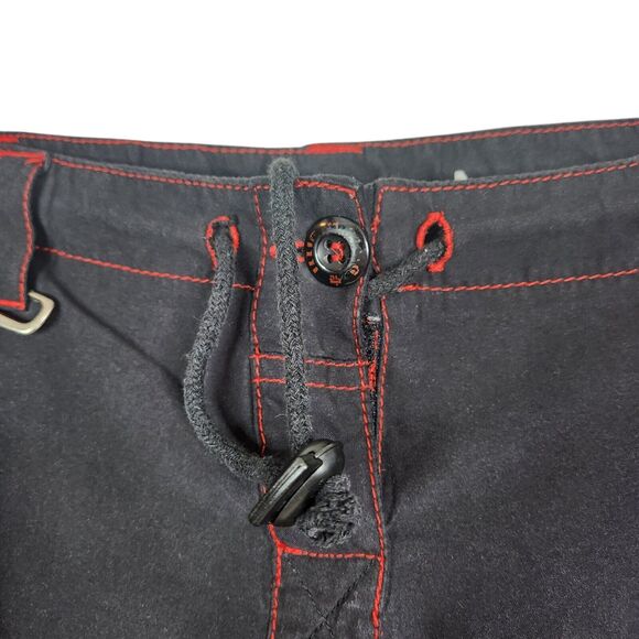 VTG ILLIG Pants 90S Womens 11 Black‎ Red Y2K Goth Rave Hip Hop Baggy Wide Leg - Picture 6 of 15